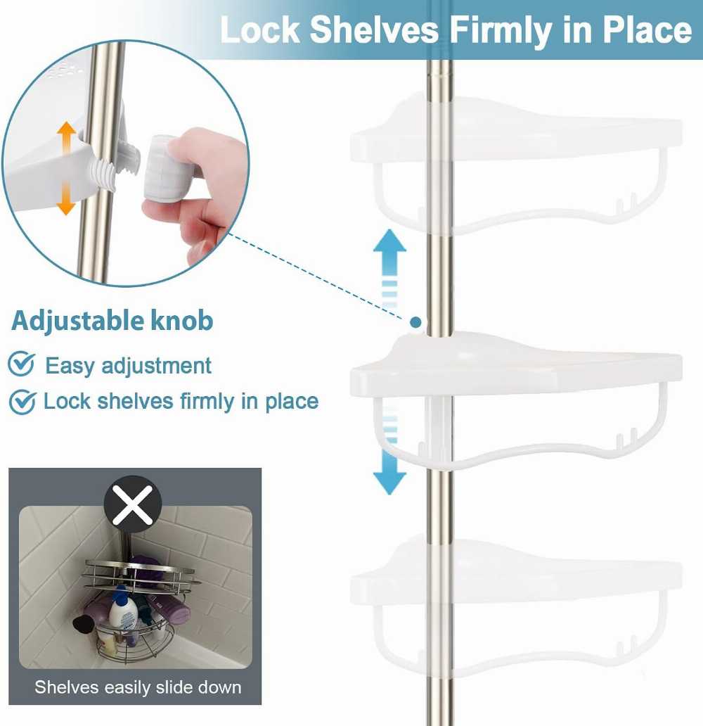 4 Layer Multi Corner Bathroom Organizer