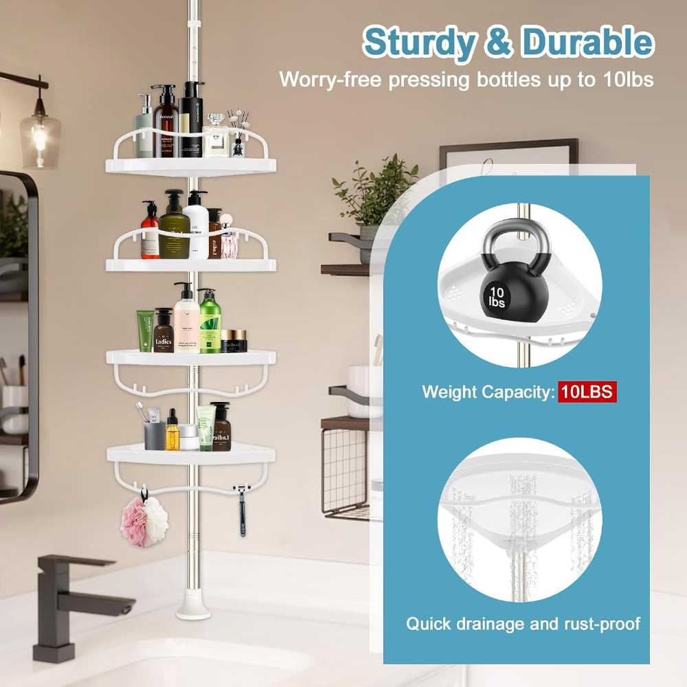 4 Layer Multi Corner Bathroom Organizer